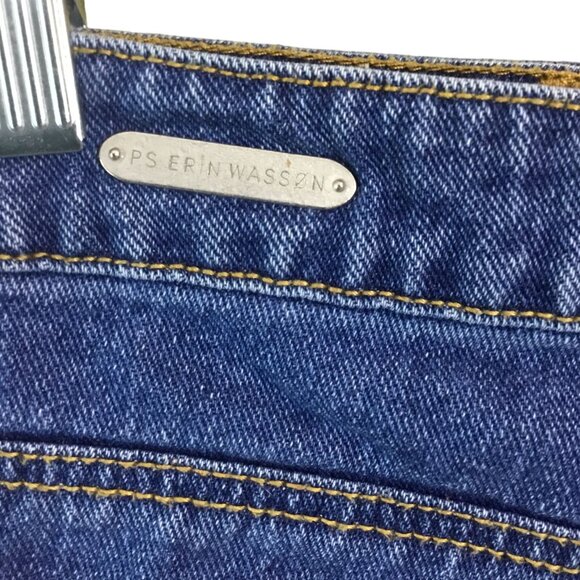 PS Erin Wasson Distressed Denim Shorts Duplicate Stitch Knit Back Pockets 28W - Picture 7 of 10